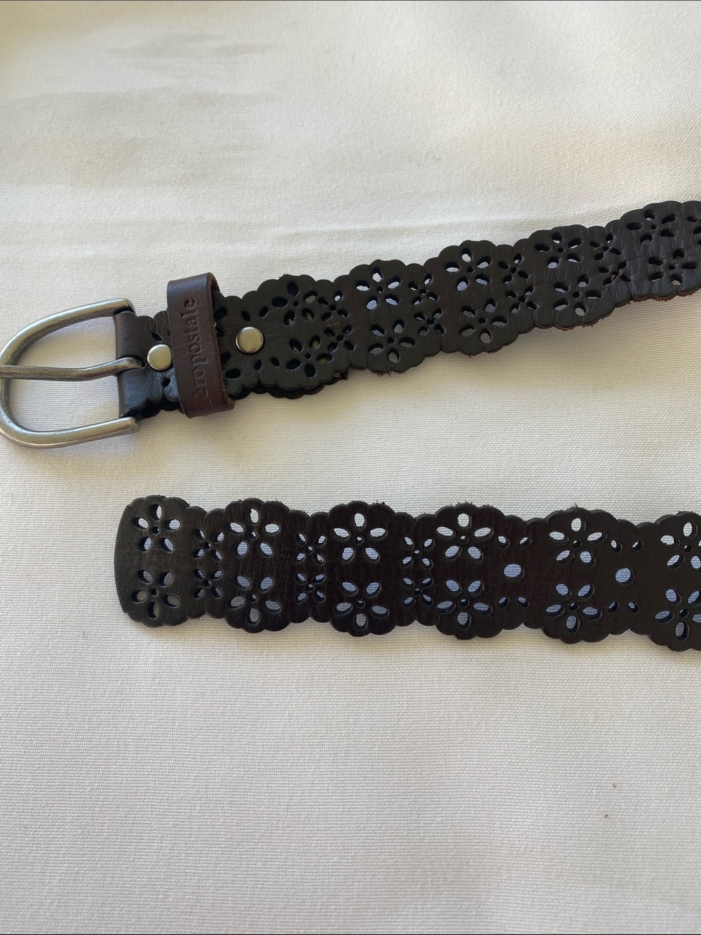 Aeropostle Belt Brown Perforated Floral - Picture 4 of 4